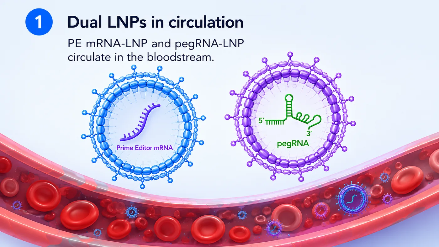 Step 01: Dual LNPs in circulation